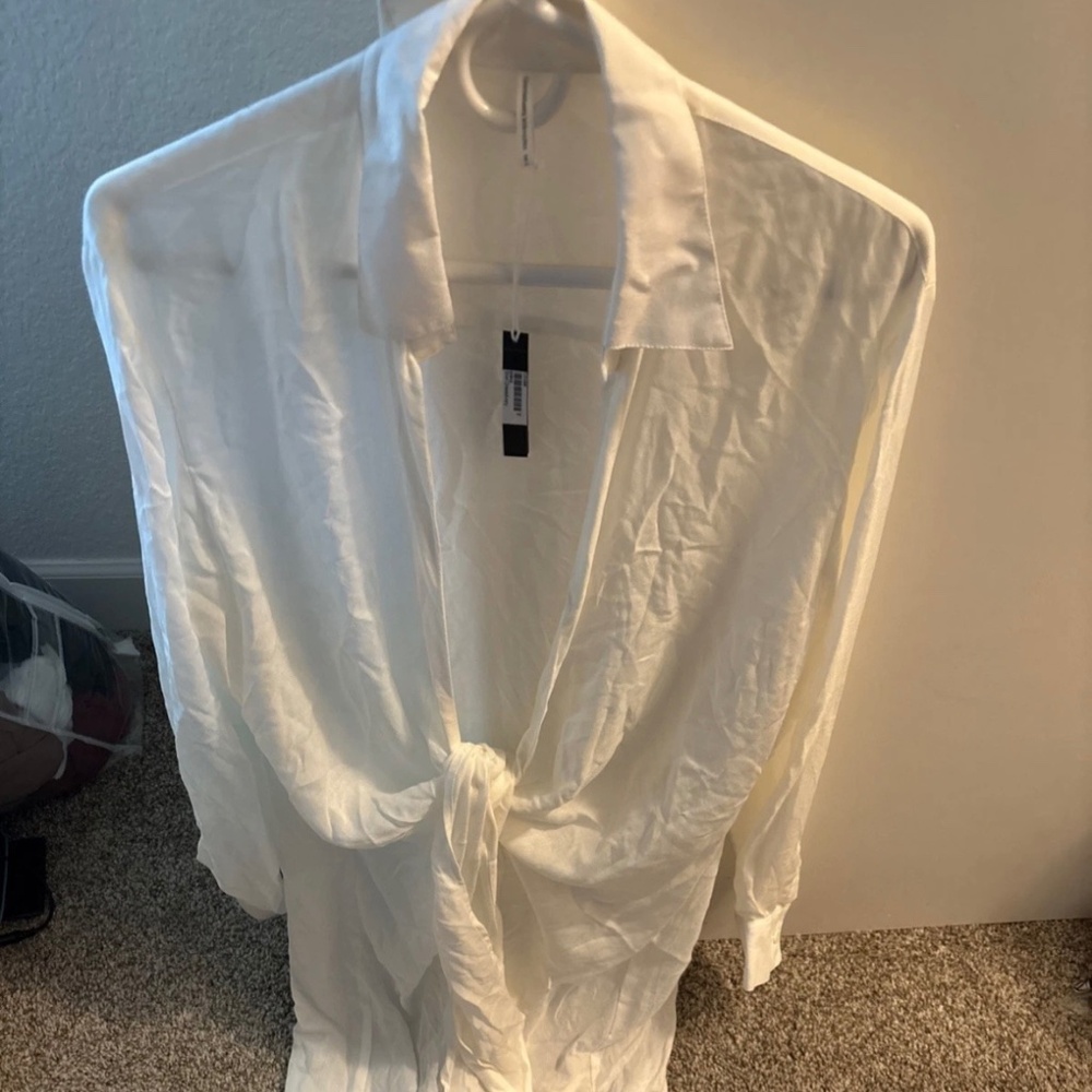 Gooseberry intimates, white oversized blouse new with tags medium large